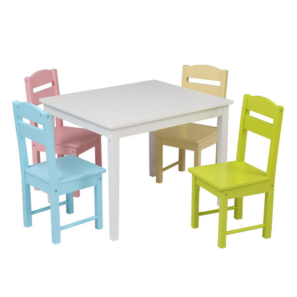 Colorful Wooden Table & Chairs Set