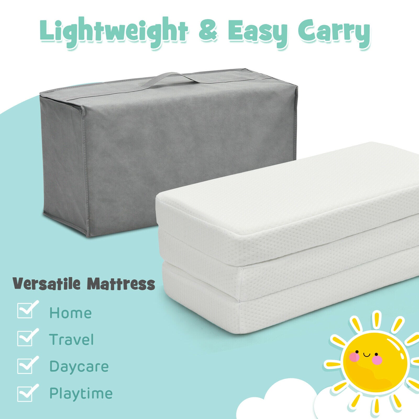 Tri-Fold Baby Mattress