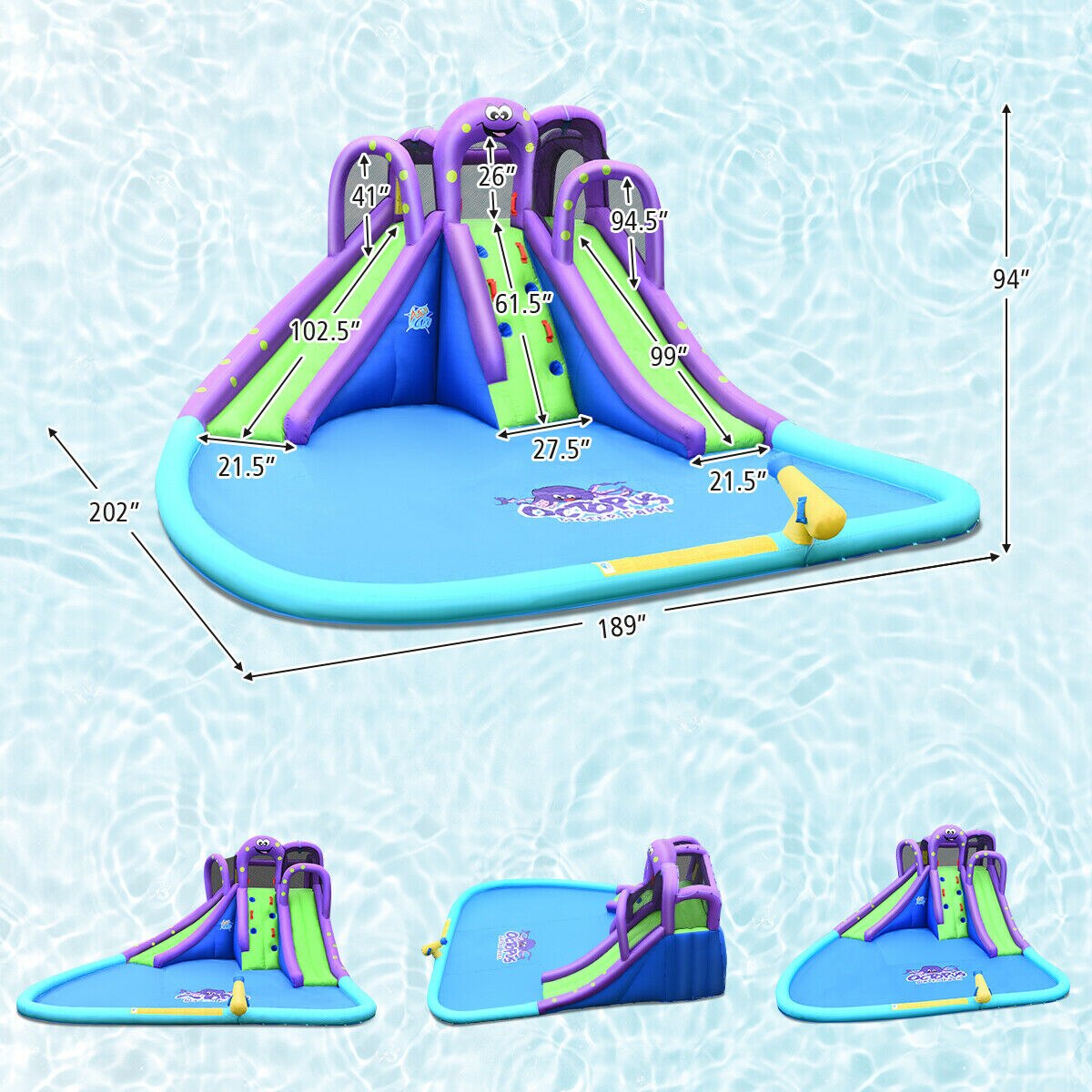 Inflatable Water Slide Park With or Without Blower