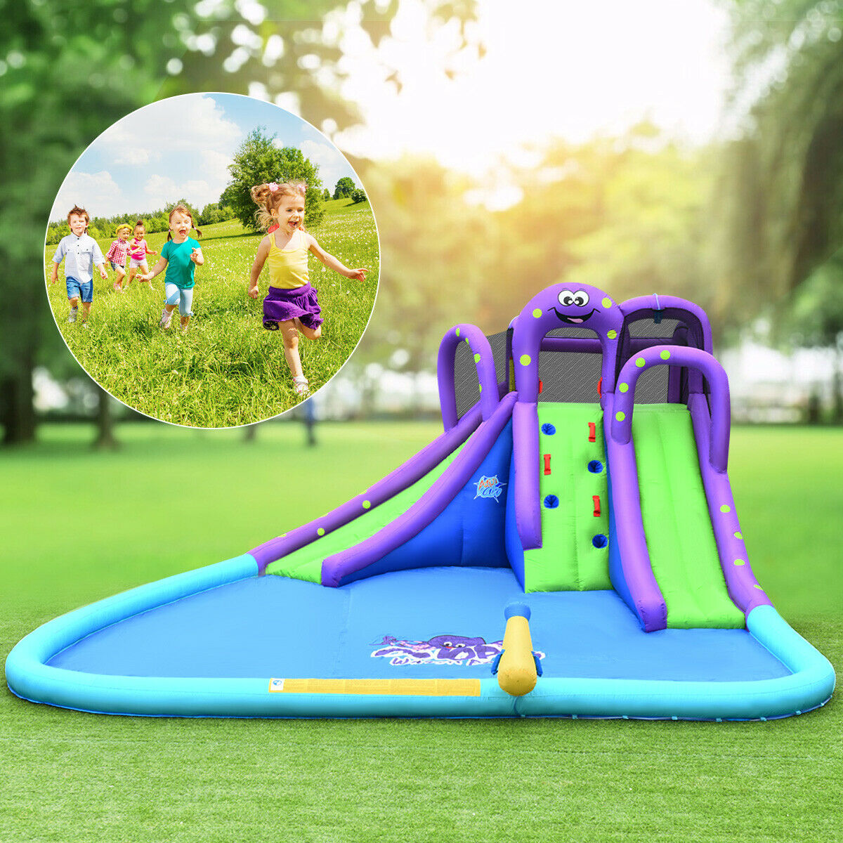 Inflatable Water Slide Park With or Without Blower