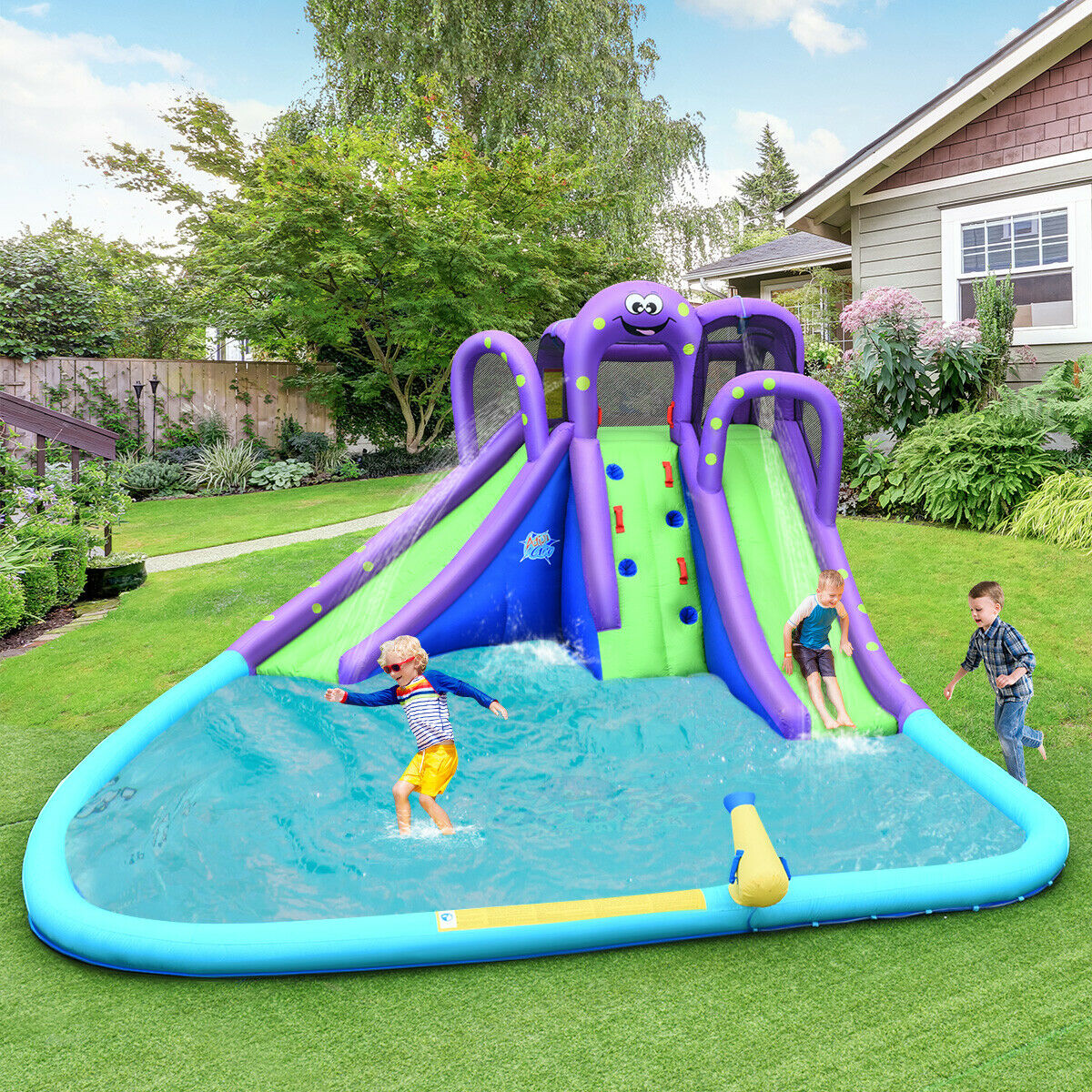 Inflatable Water Slide Park With or Without Blower