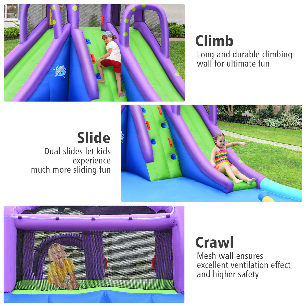 Inflatable Water Slide Park With or Without Blower