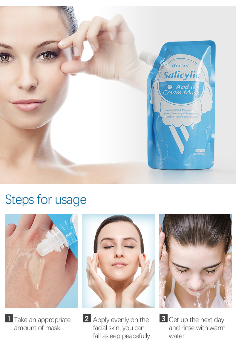 Salicylic Acid Ice Cream Mask for Facial Cleansing