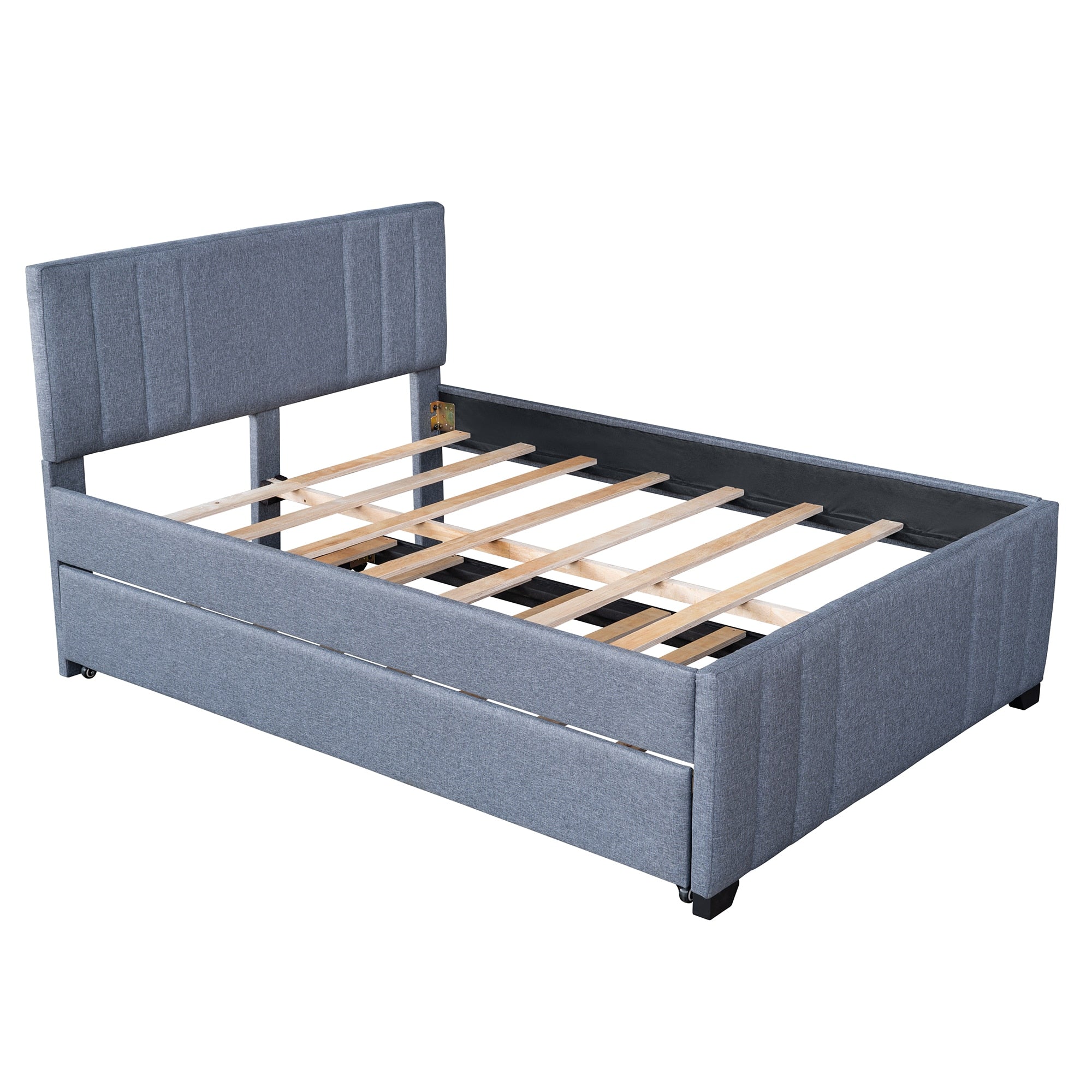 Multi Utility Upholstered Bed with Trundle