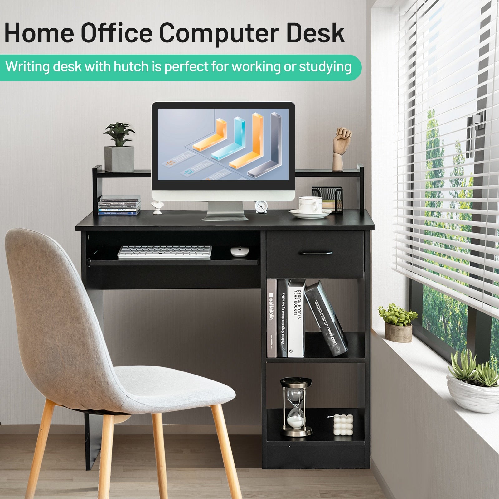 Computer Desk with Drawer