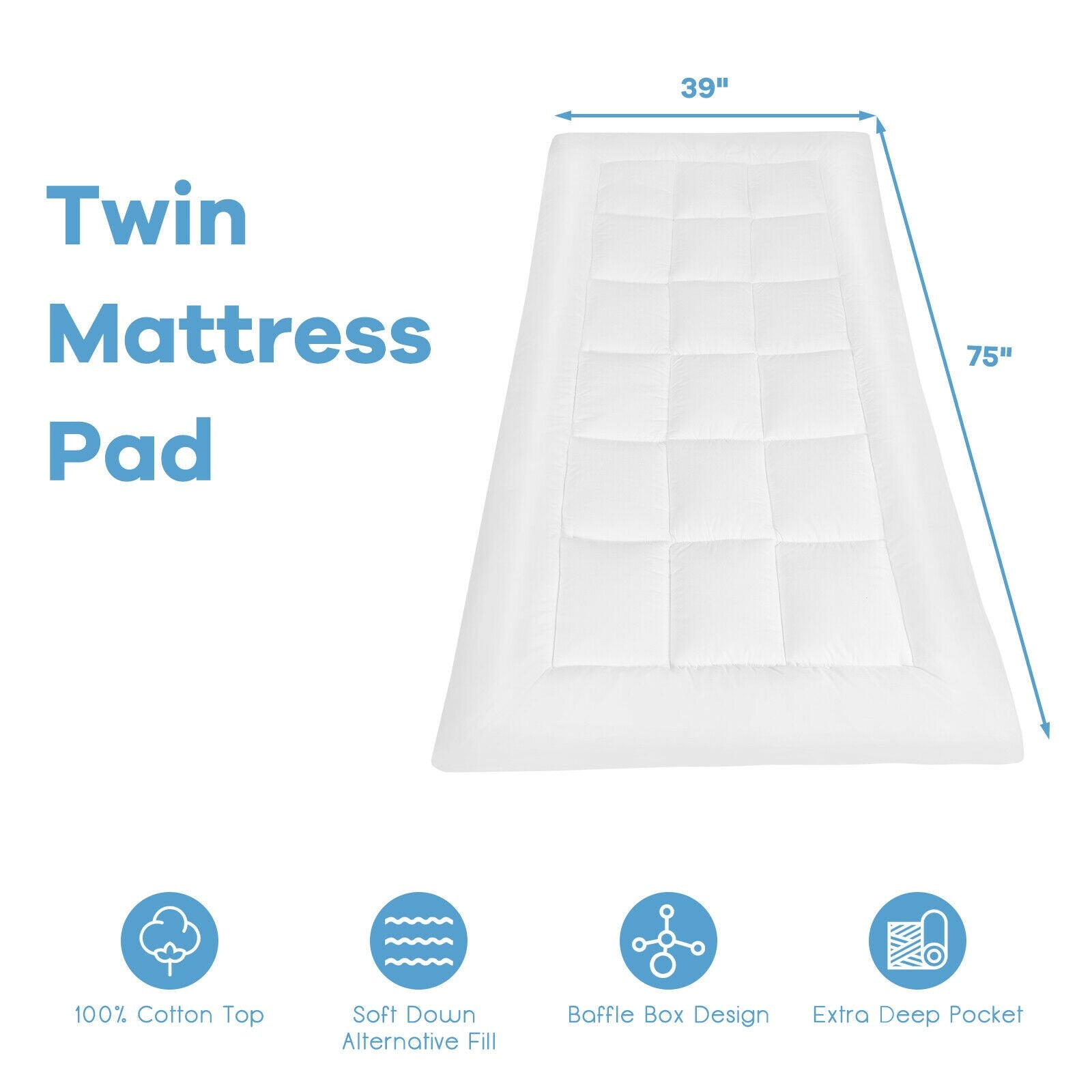 Cotton Twin Mattress Pad