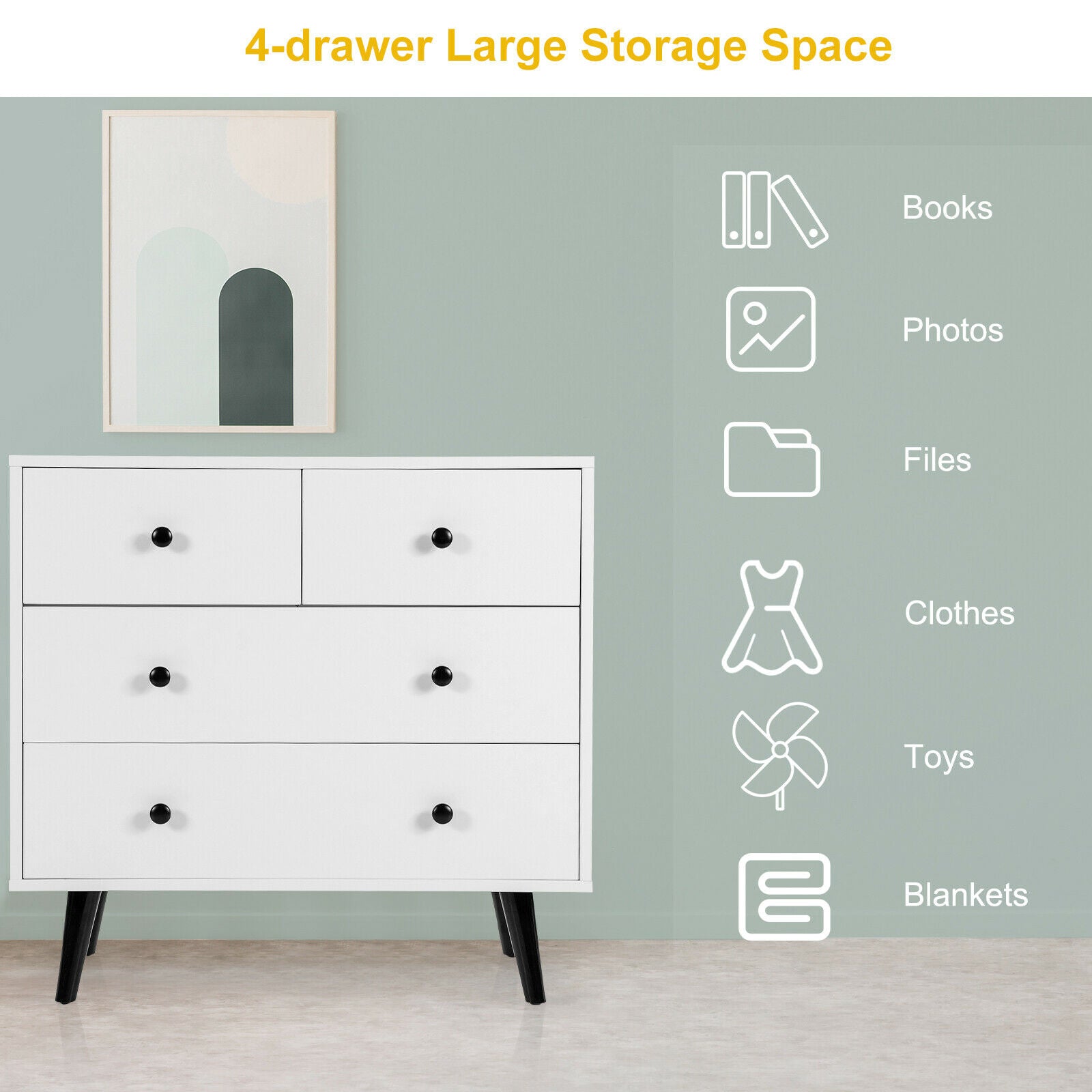 4-Drawer Modern Dresser