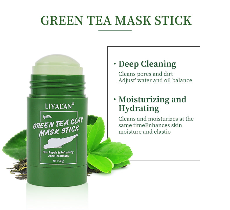 Green Tea, Eggplant, Rose Clay Mask Stick