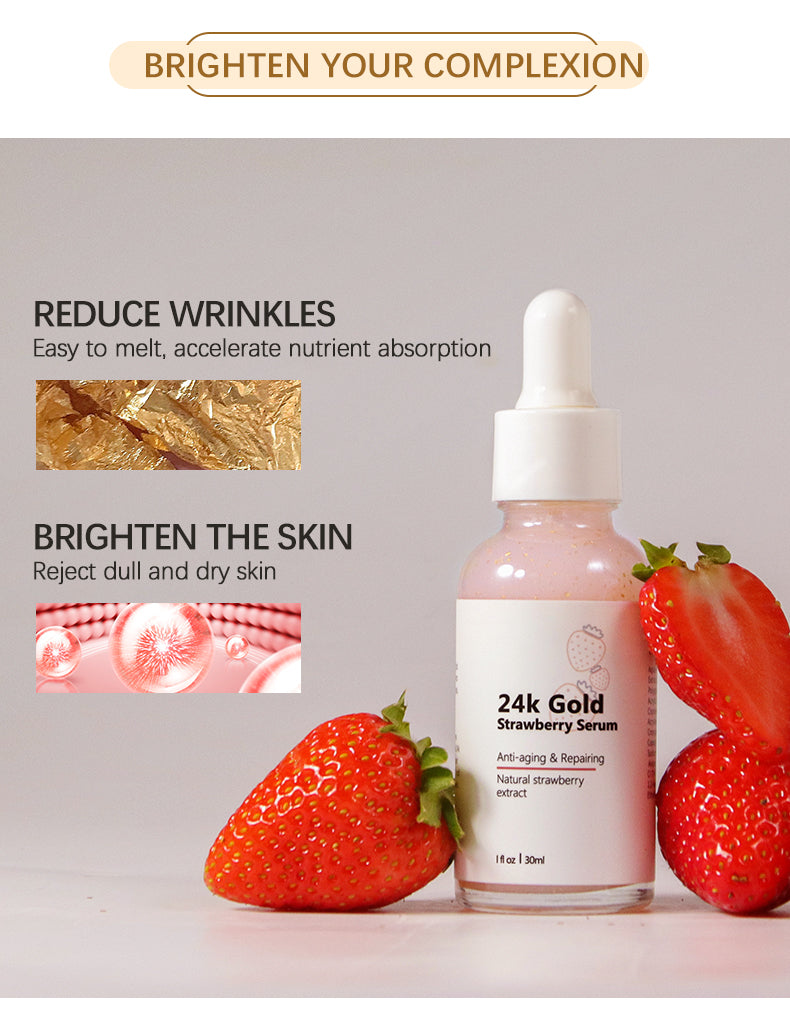 24K Gold Strawberry Face Serum