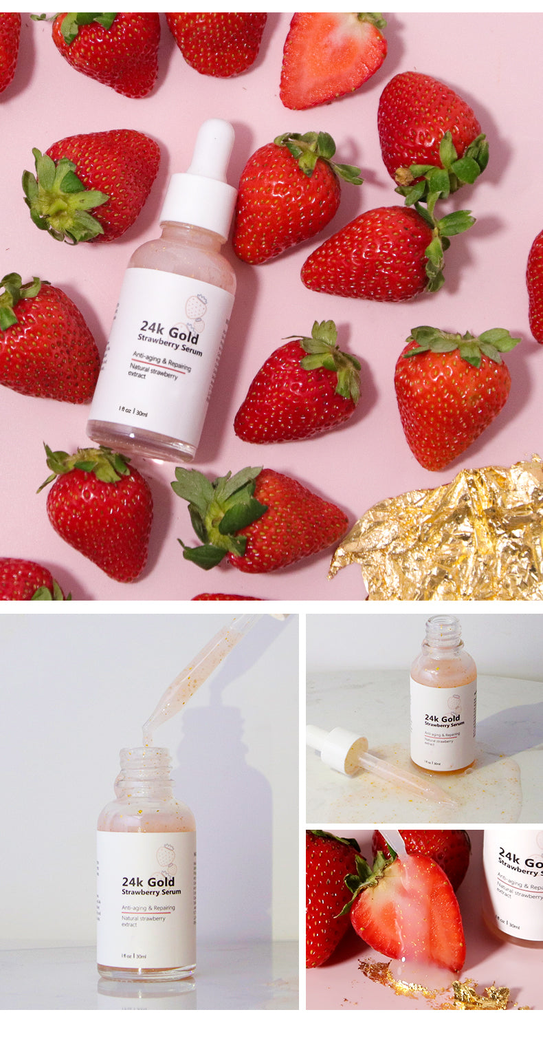 24K Gold Strawberry Face Serum