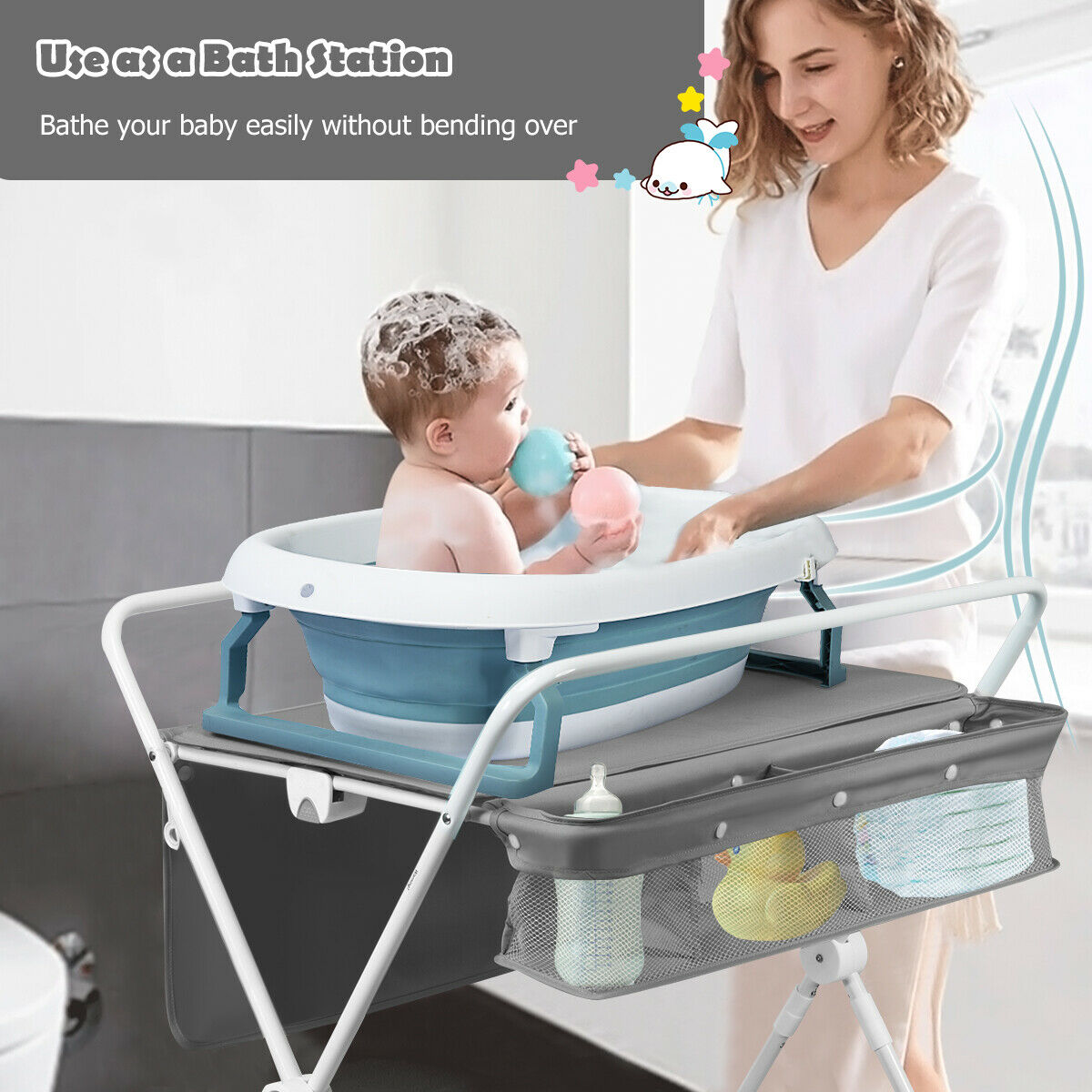 Baby Changing Table with Storage