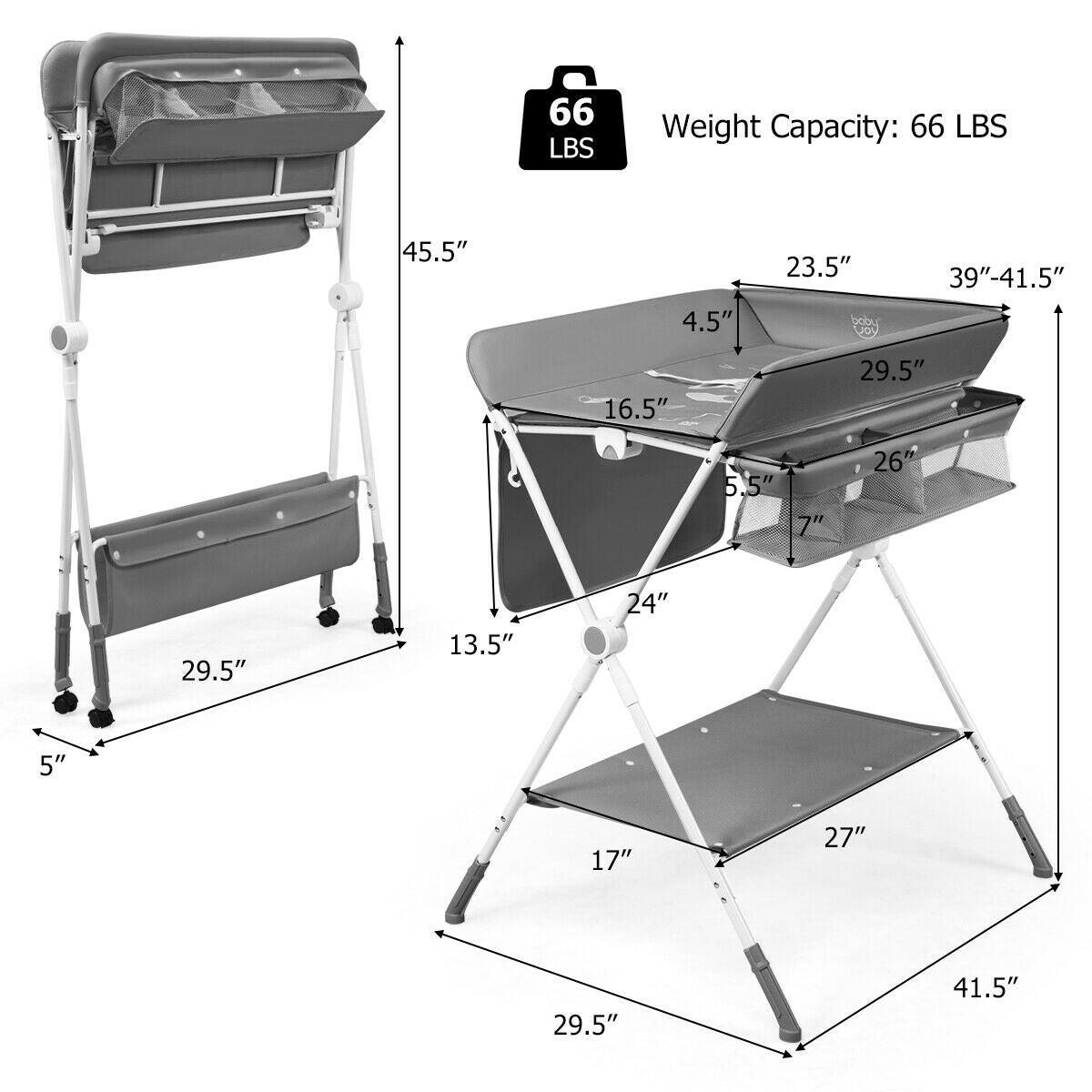 Baby Changing Table with Storage