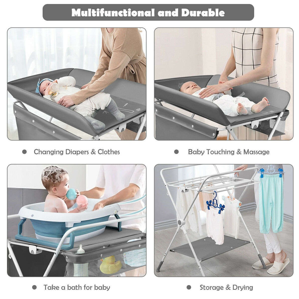 Baby Changing Table with Storage