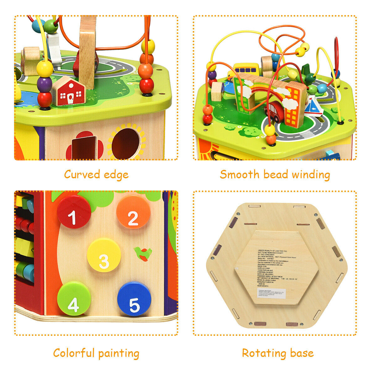 7-in-1 Wooden Activity Cube