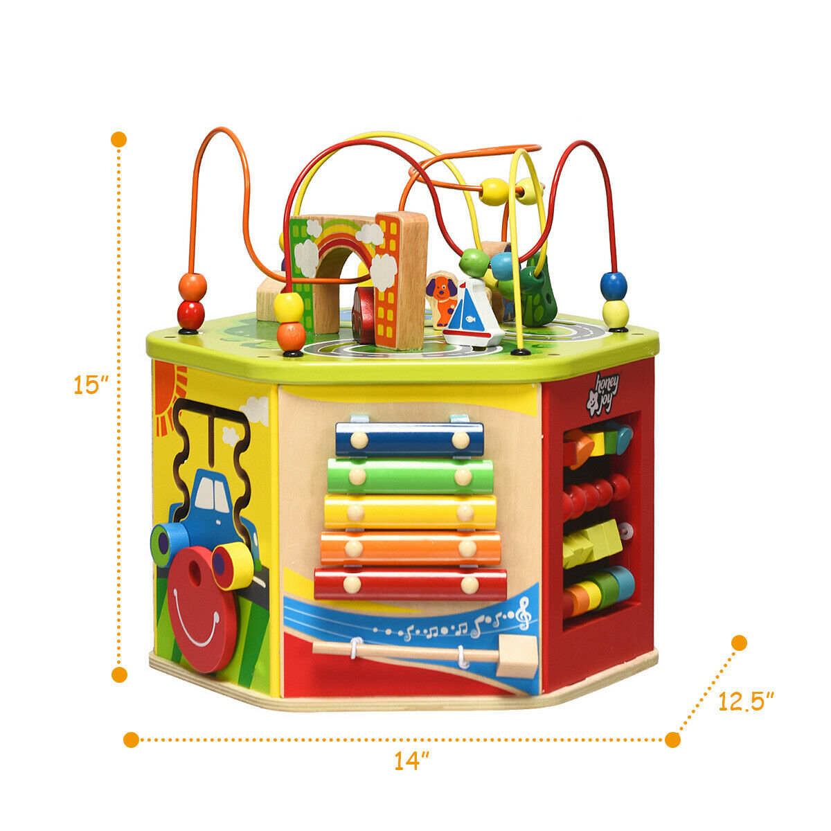 7-in-1 Wooden Activity Cube