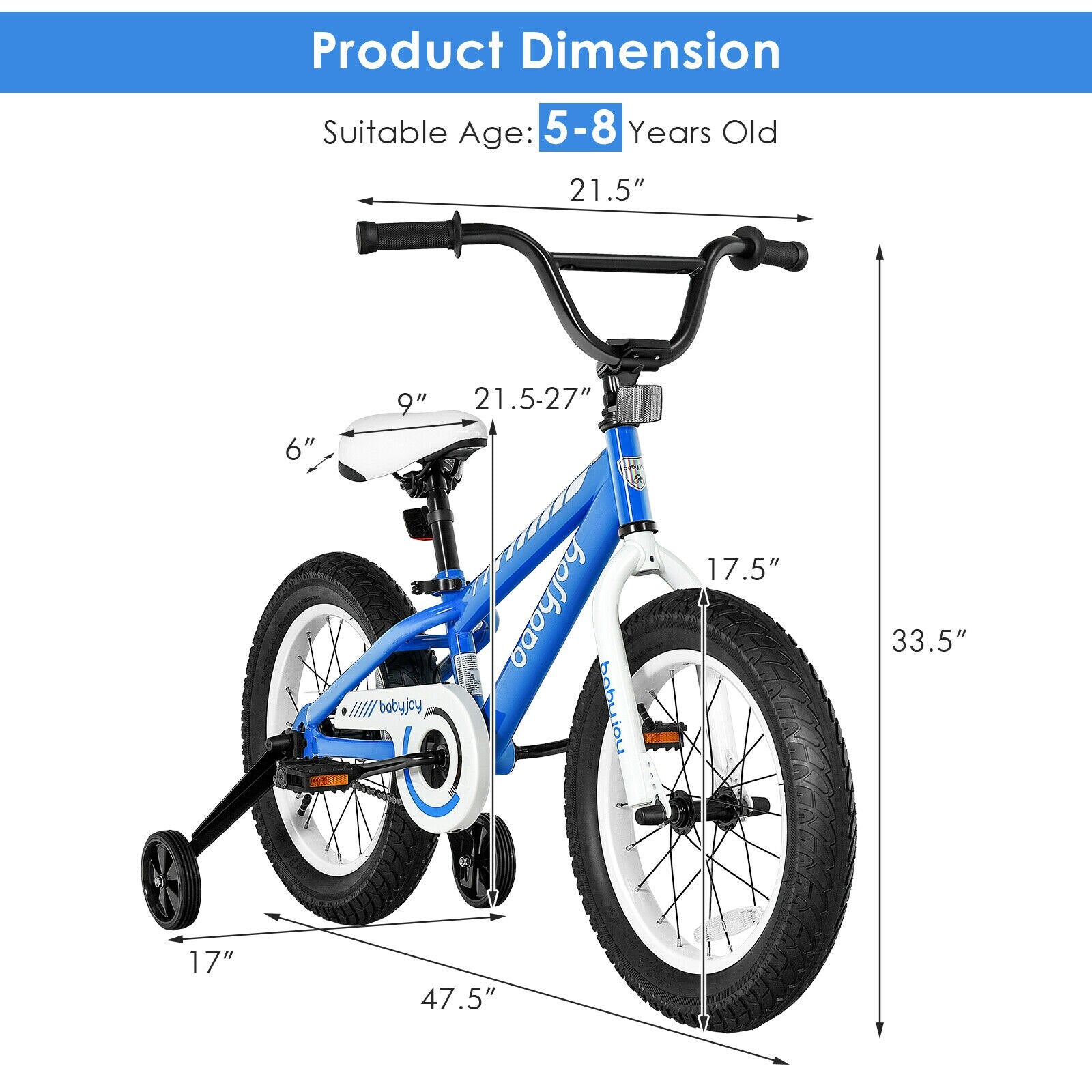 16" Bicycle with Training Wheels