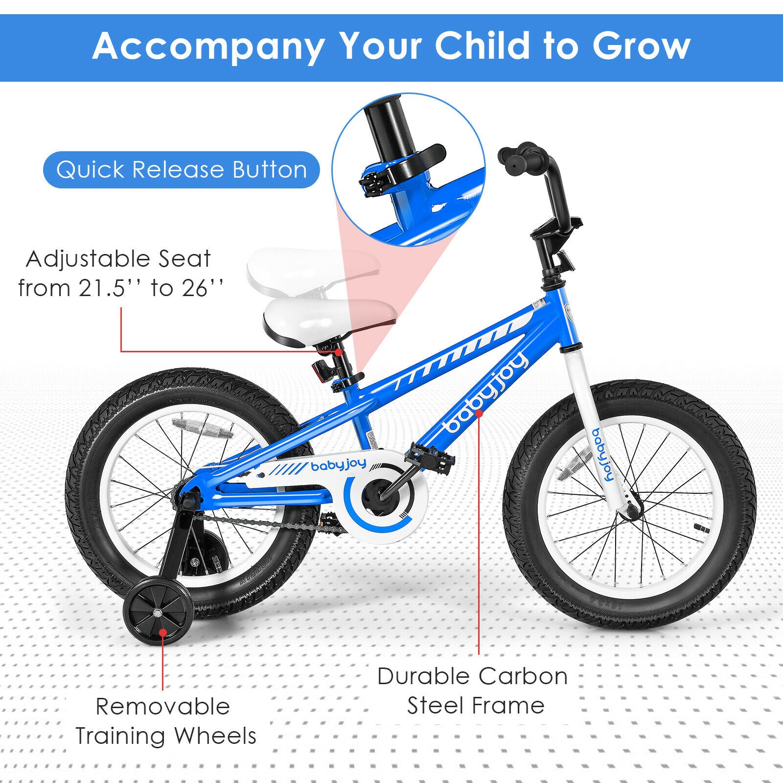 16" Bicycle with Training Wheels