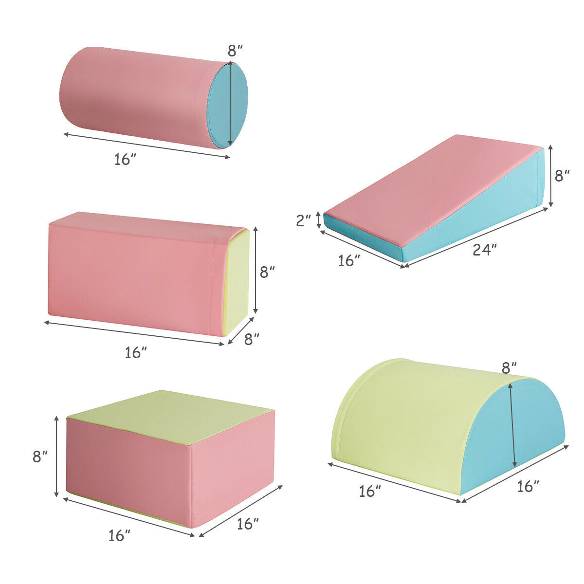 5-Piece Climbing Blocks Set