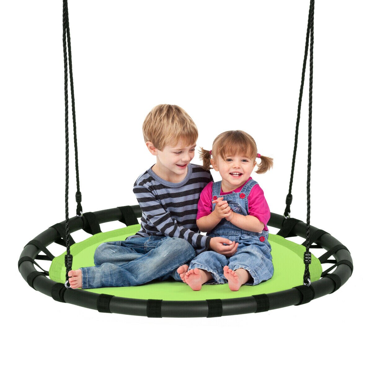 40" Flying Saucer Tree Swing with Adjustable Ropes