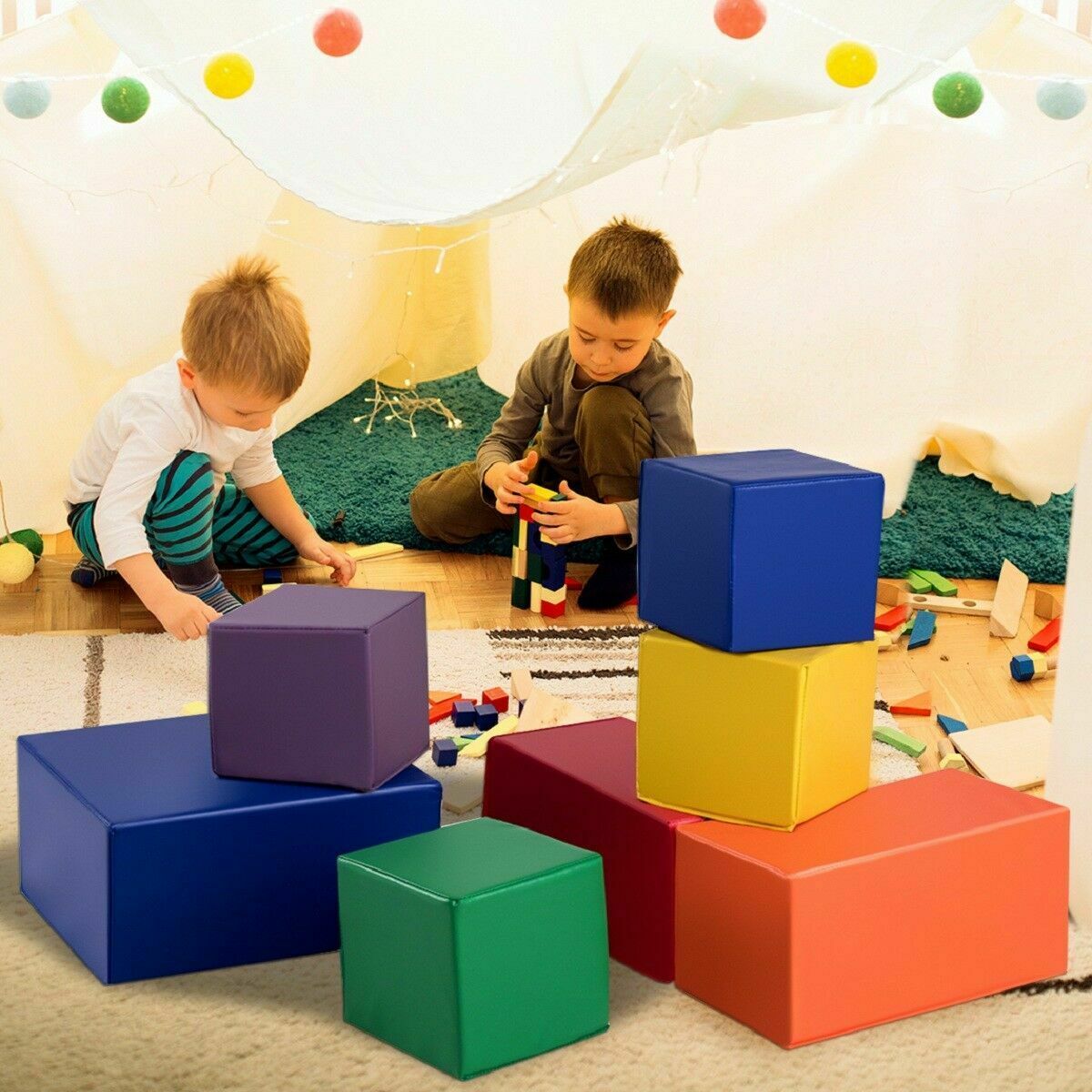 7-Piece Colorful Climbing Blocks Set