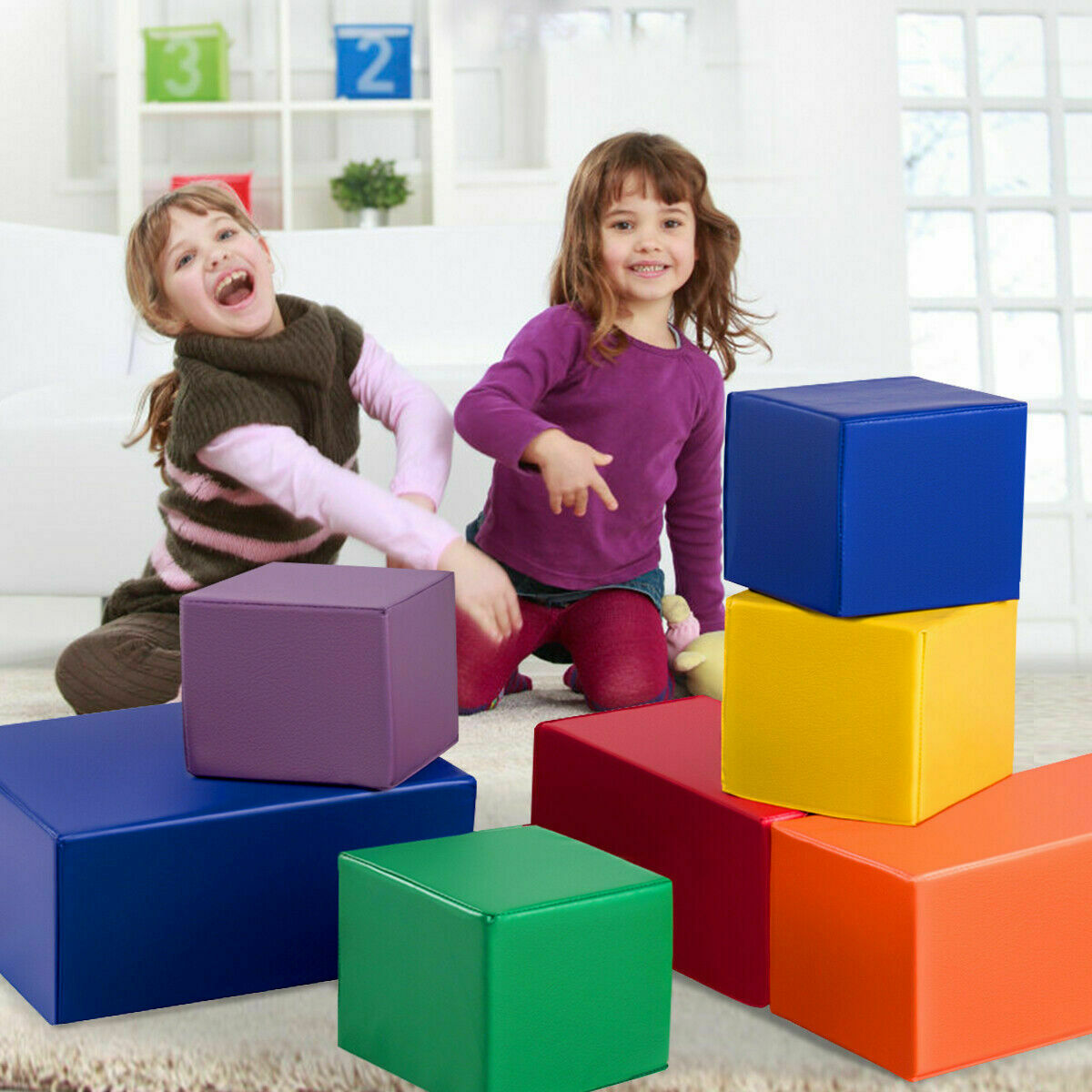 7-Piece Colorful Climbing Blocks Set