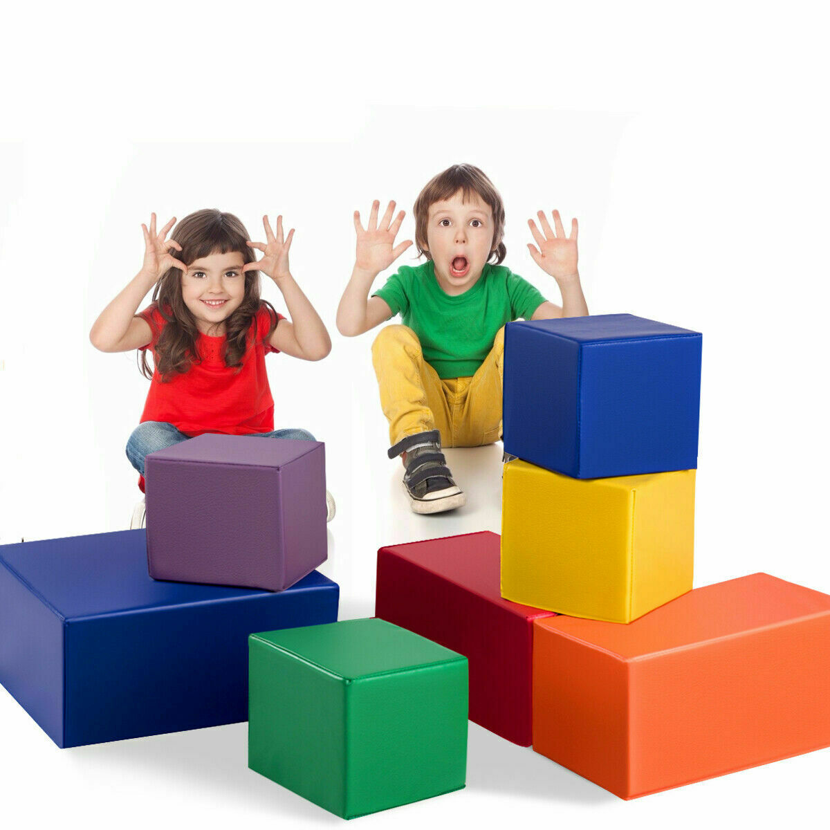 7-Piece Colorful Climbing Blocks Set