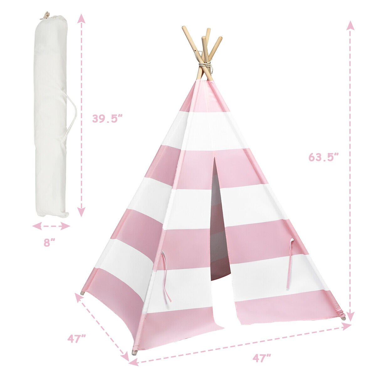 5.5 Feet Portable Kids Indian Play Tent