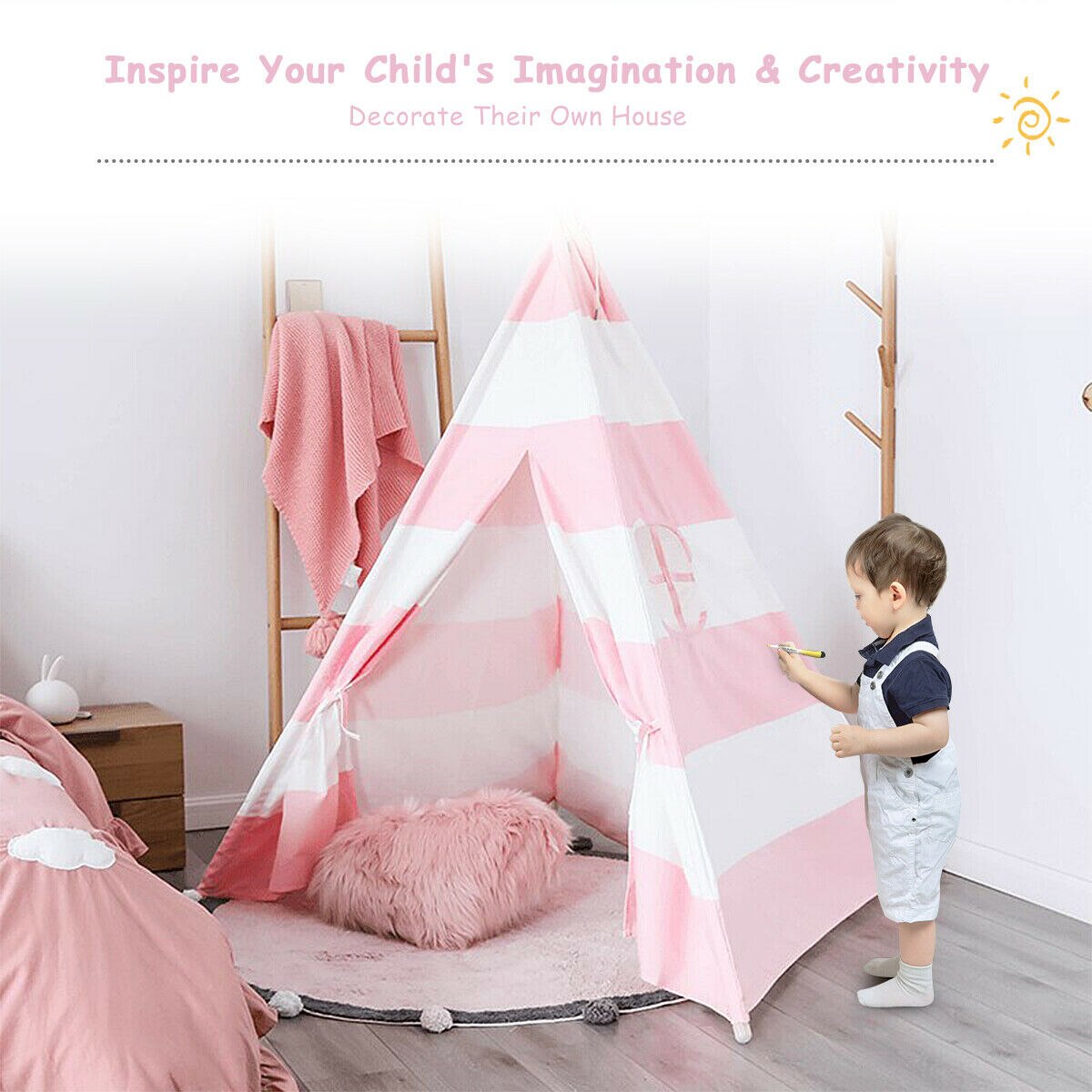 5.5 Feet Portable Kids Indian Play Tent