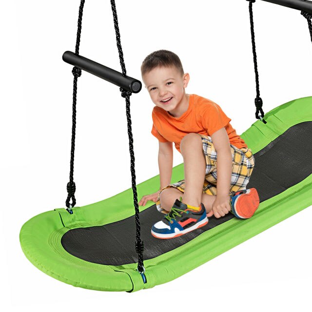 Adjustable Oval Platform Tree Swing with Handle