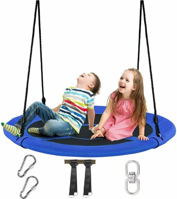 40" Flying Saucer Tree Swing with 2 Tree Hanging Straps