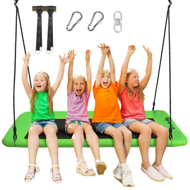 60” Platform Tree Swing with 2 Hanging Straps