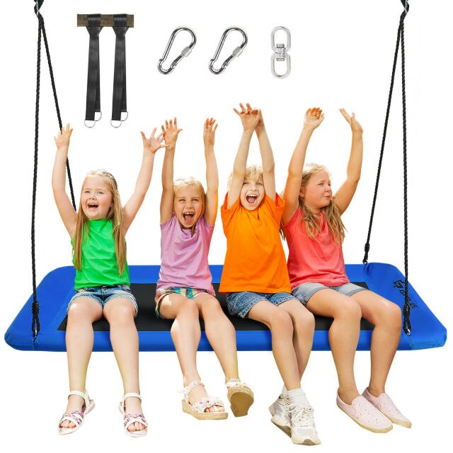 60” Platform Tree Swing with 2 Hanging Straps