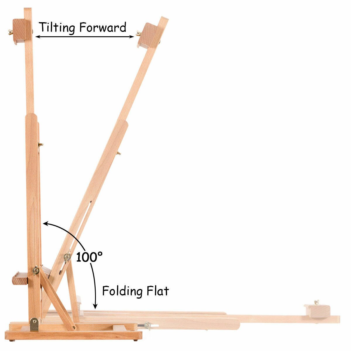 Adjustable Tabletop Wooden H-Frame Studio Easel