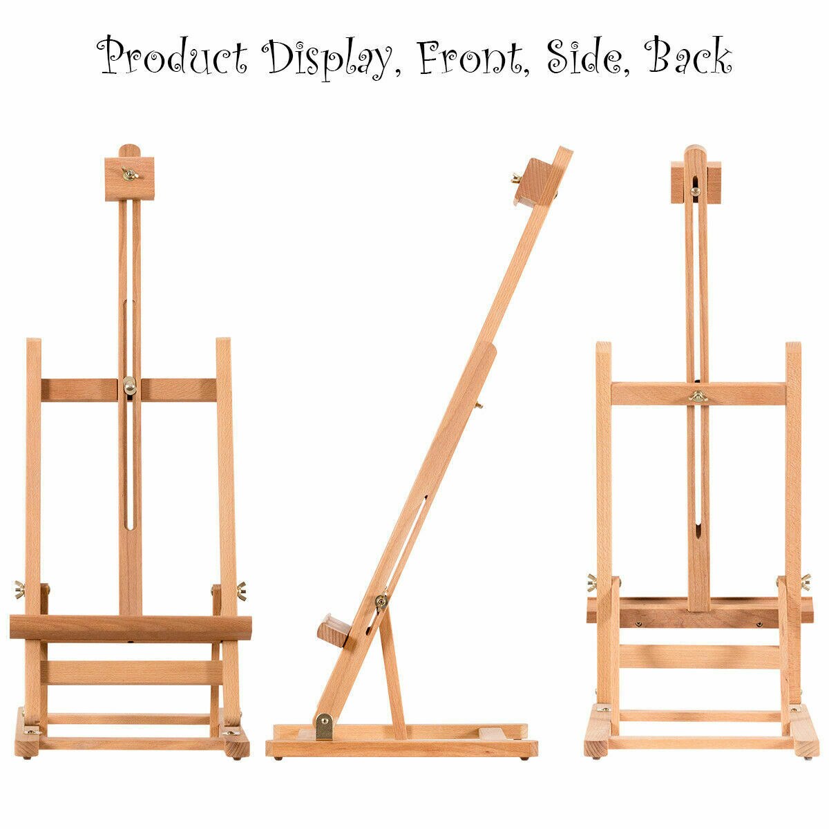 Adjustable Tabletop Wooden H-Frame Studio Easel