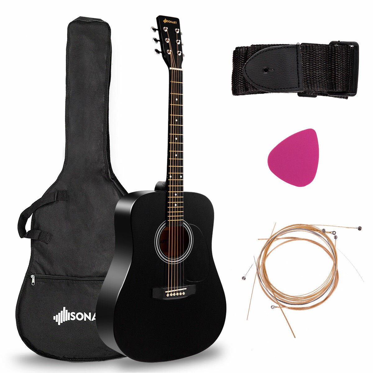 41" 6-String Acoustic Folk Guitar for Beginners