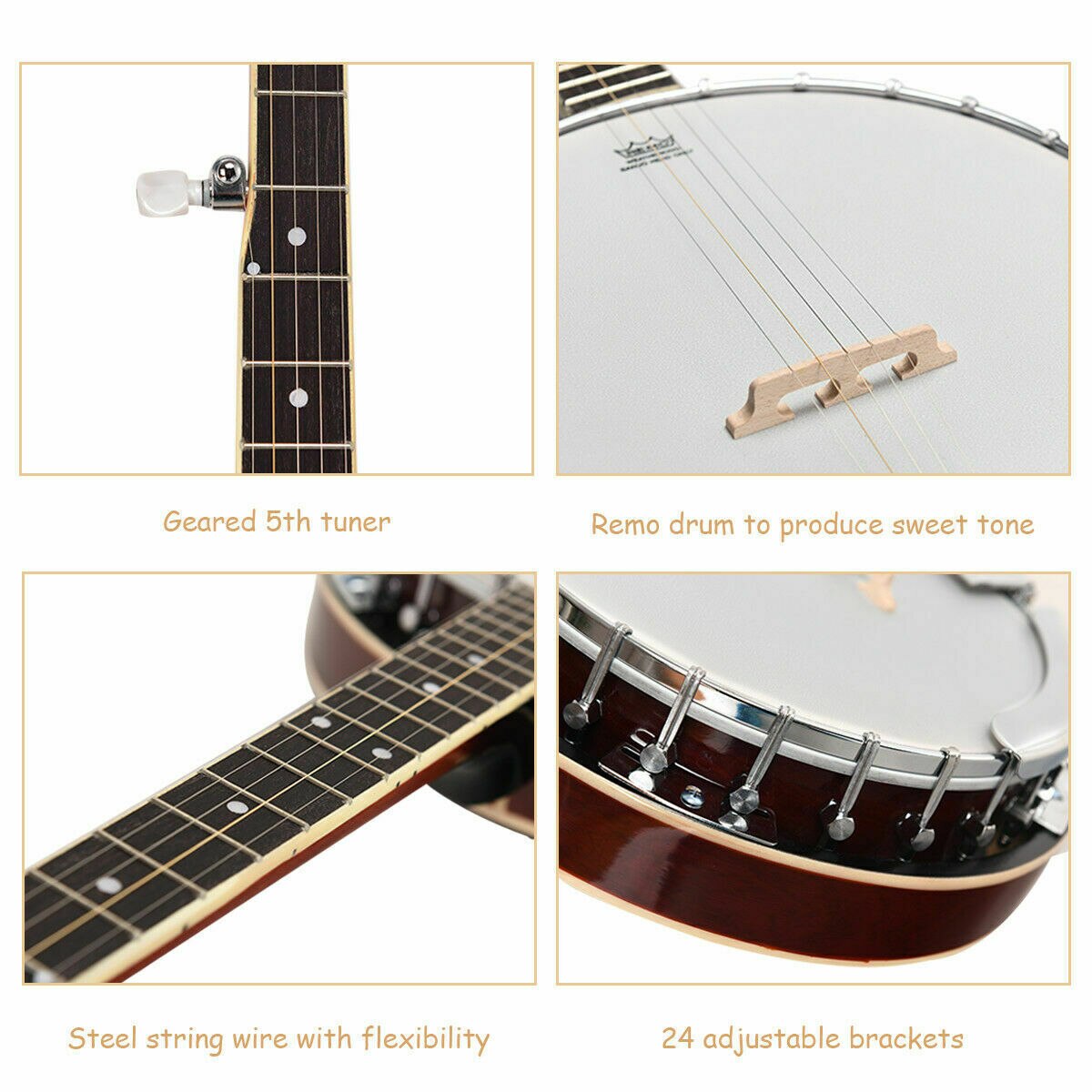 5-String Geared Tunable Banjo