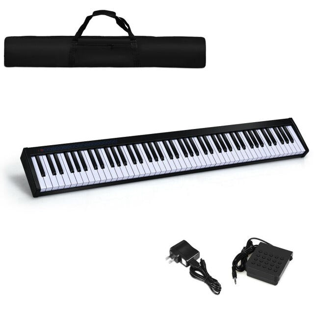 88-Key Portable Digital Piano MIDI Keyboard with Pedal