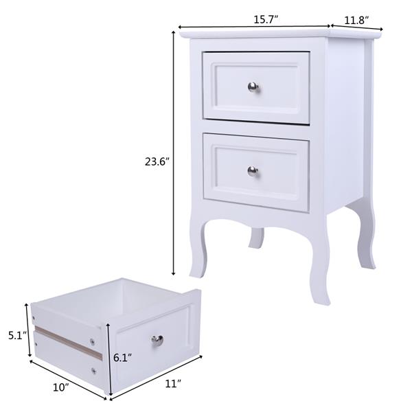 Country Style Two-Tier Nightstand