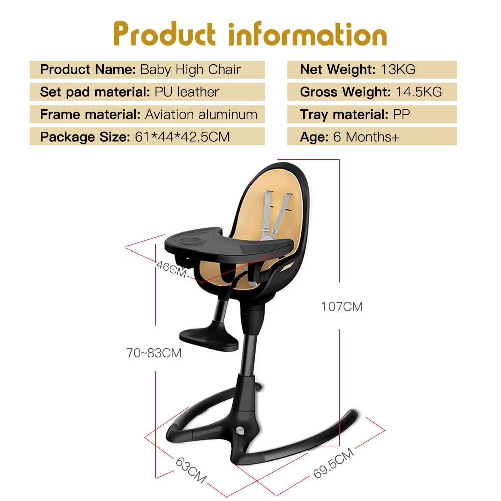 Multifunctional 360° Rotate Baby High Chair