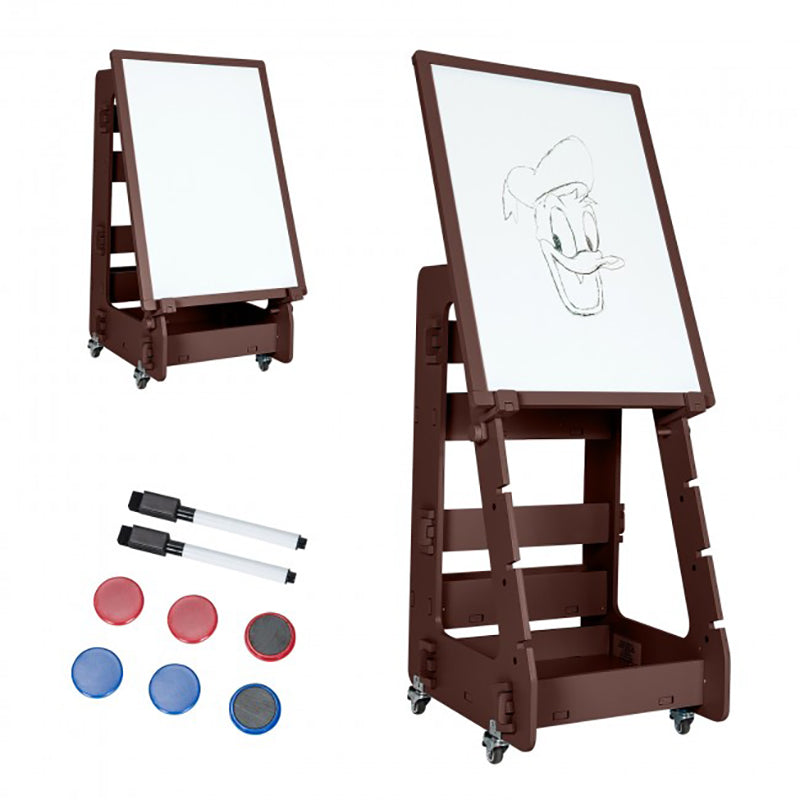 Multifunctional Kids' Standing Art Easel with Dry-Erase Board